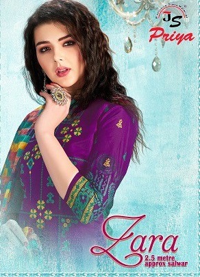 JS Priya Sabinah Karachi Cotton Wholesale Shopping Dress Material
