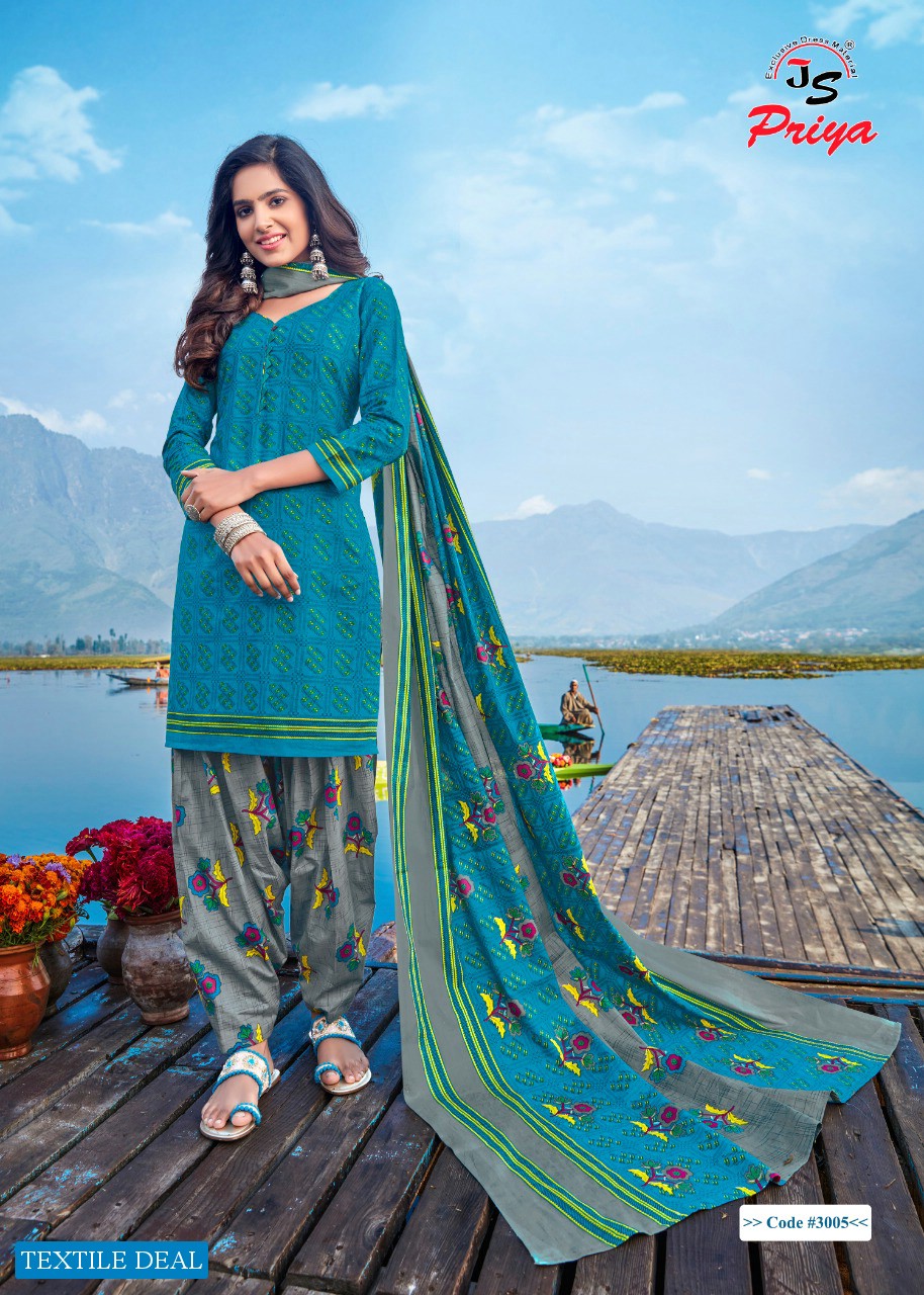 JS priya Pragha Vol-3 Wholesale Cotton Printed Dress Material