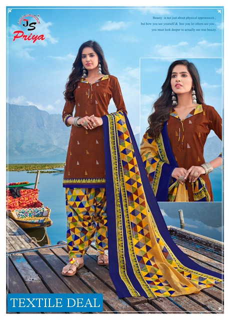 JS priya Pragha Vol-3 Wholesale Cotton Printed Dress Material