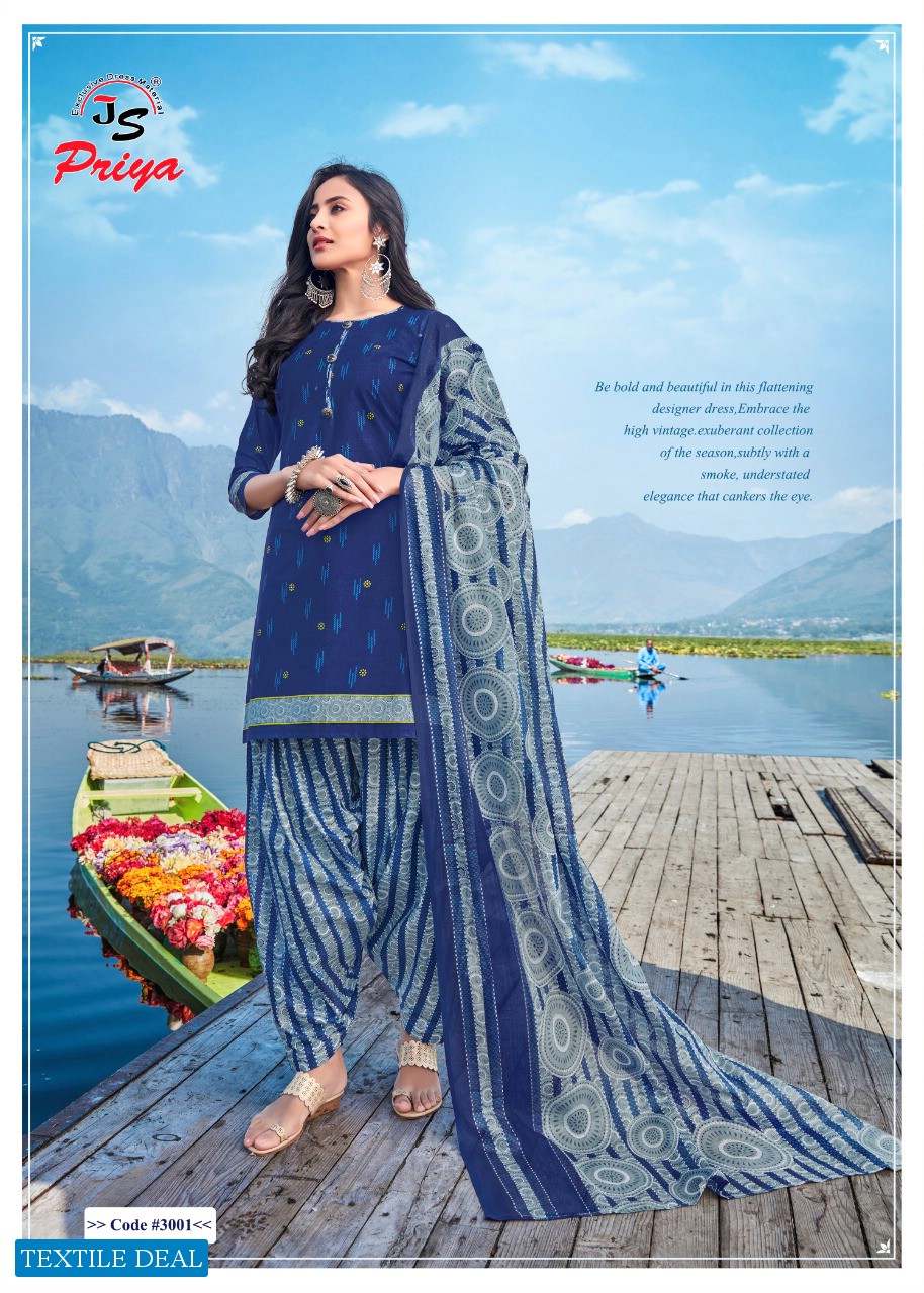 JS priya Pragha Vol-3 Wholesale Cotton Printed Dress Material