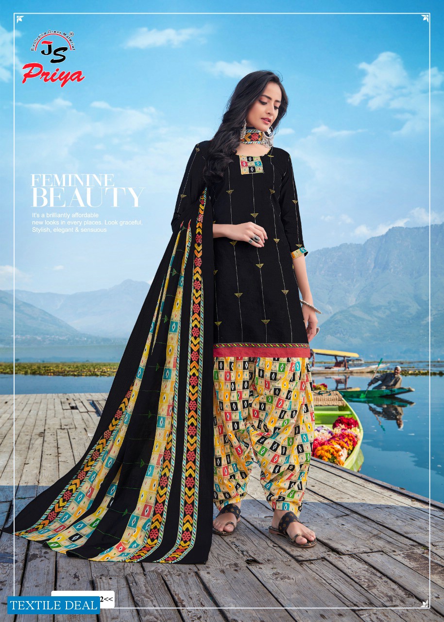 JS priya Pragha Vol-3 Wholesale Cotton Printed Dress Material