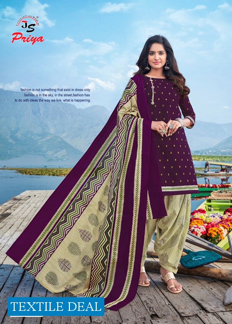JS priya Pragha Vol-3 Wholesale Cotton Printed Dress Material