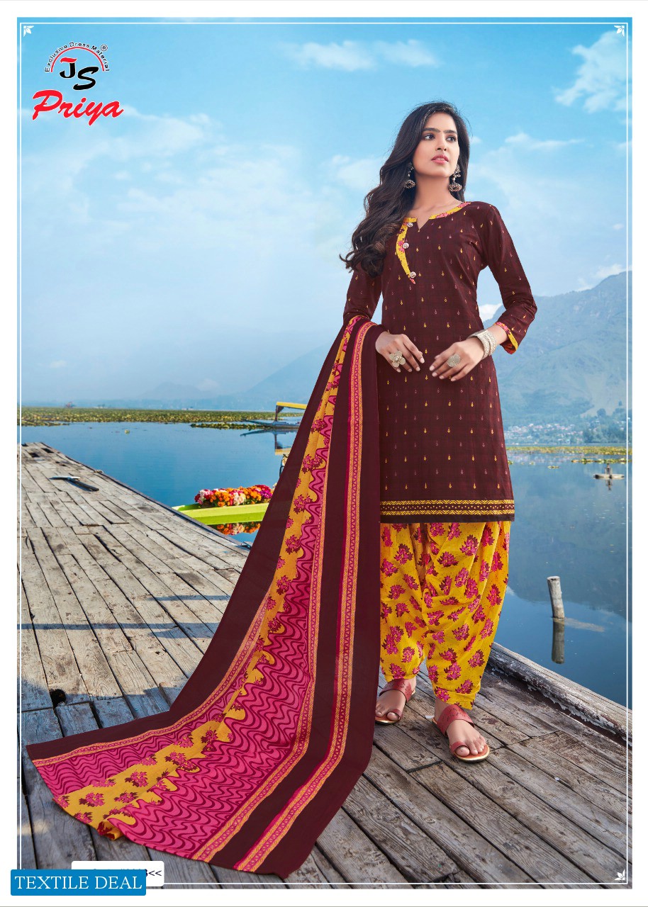 JS priya Pragha Vol-3 Wholesale Cotton Printed Dress Material