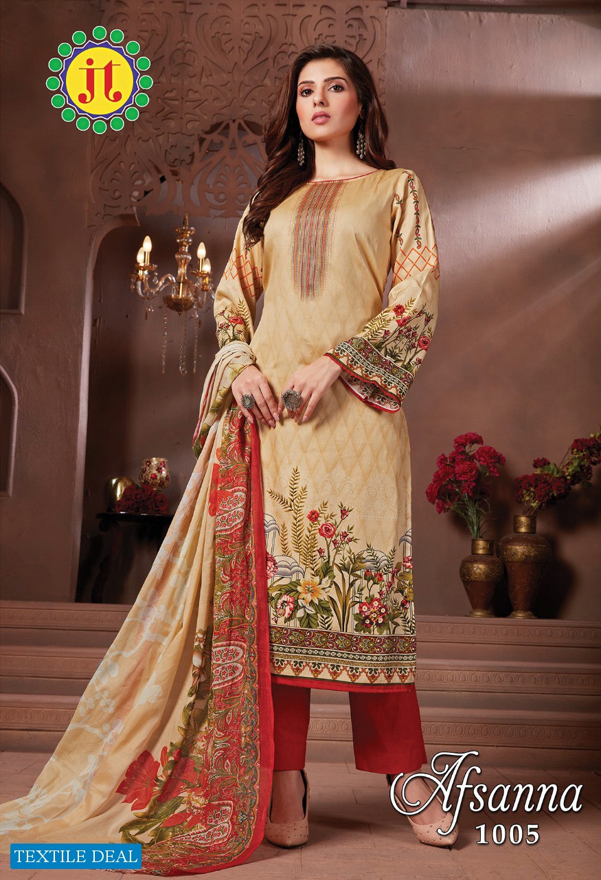 JT Afsanna Wholesale Cotton Formal Dress Material