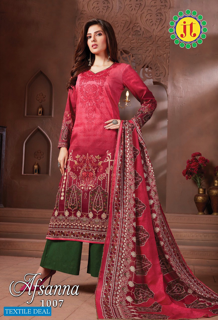 JT Afsanna Wholesale Cotton Formal Dress Material