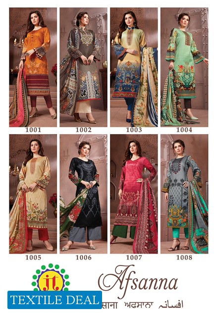 JT Afsanna Wholesale Cotton Formal Dress Material