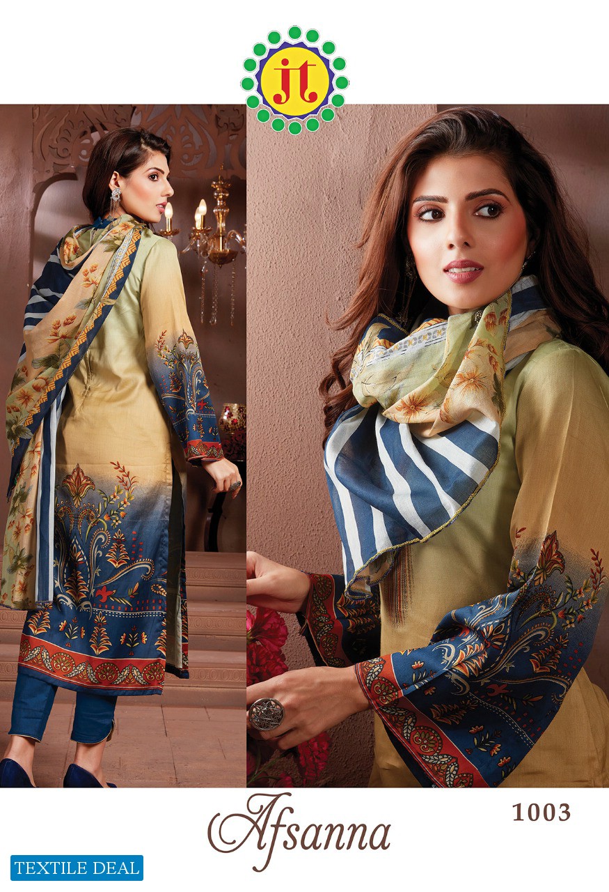 JT Afsanna Wholesale Cotton Formal Dress Material