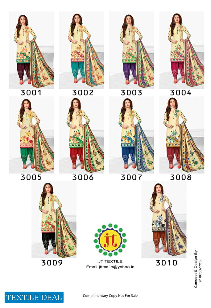 JT Albeli Vol-3 Wholesale Printed Dress Material