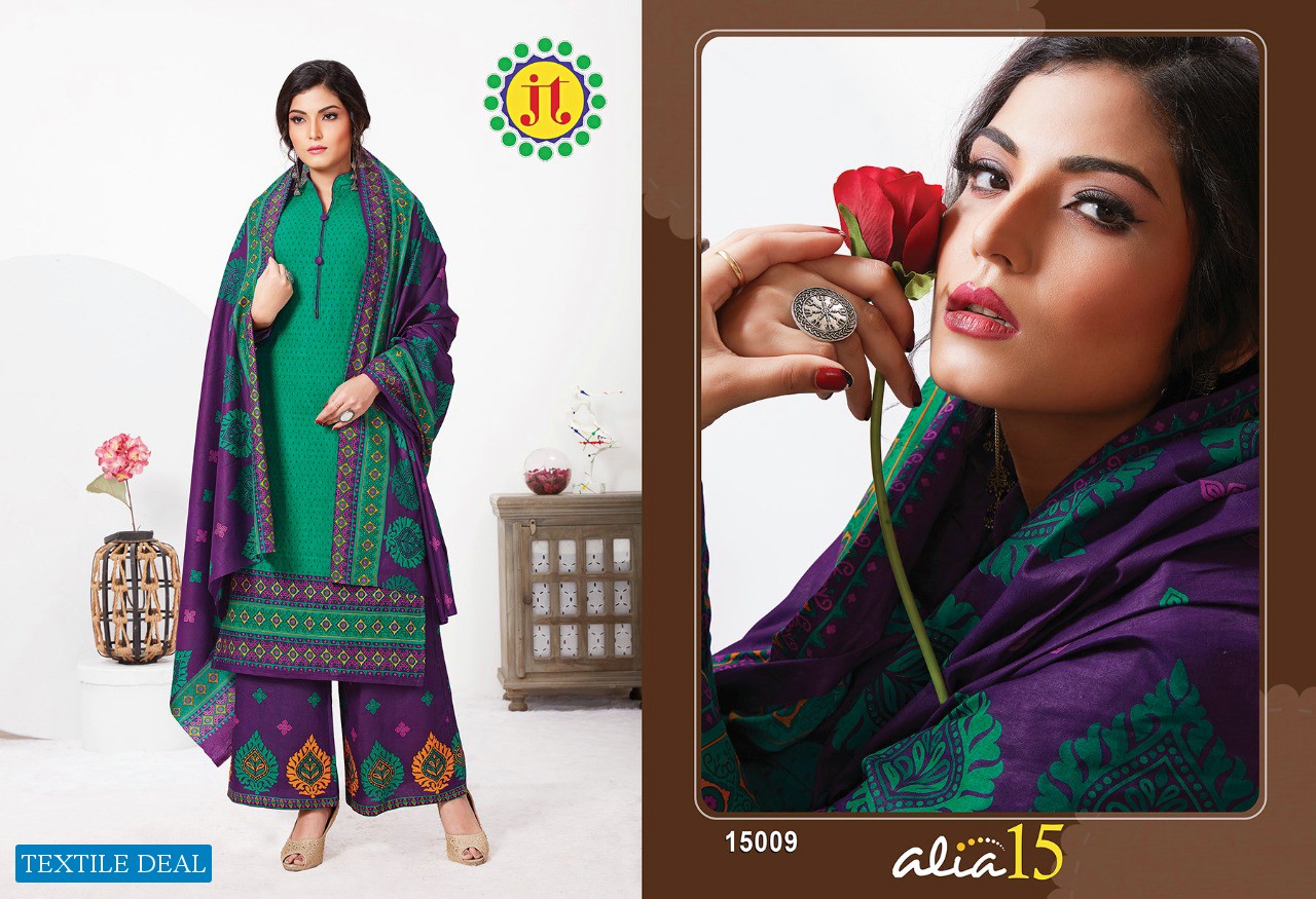 JT Alia Vol-15 Wholesale Bandhani Special Dress Material