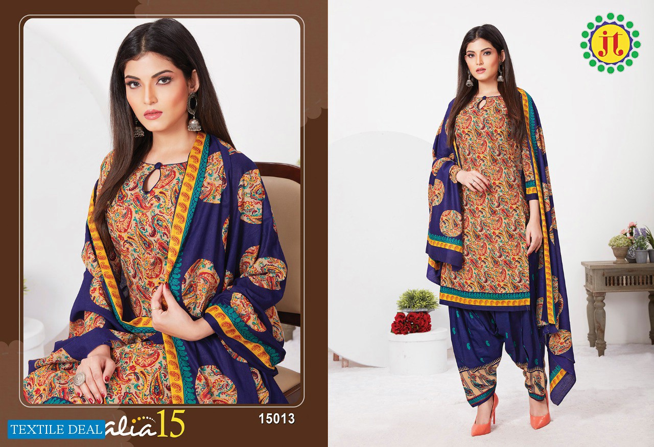 JT Alia Vol-15 Wholesale Bandhani Special Dress Material