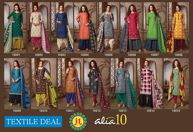 JT Alia vol-10 Wholesaler Chudidar Dress material