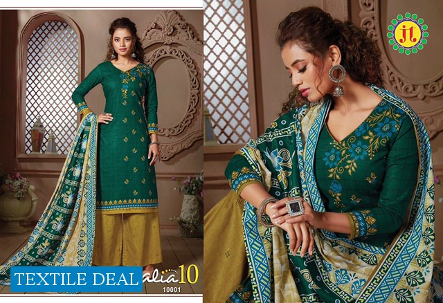 JT Alia vol-10 Wholesaler Chudidar Dress material