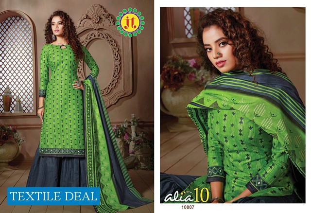 JT Alia vol-10 Wholesaler Chudidar Dress material
