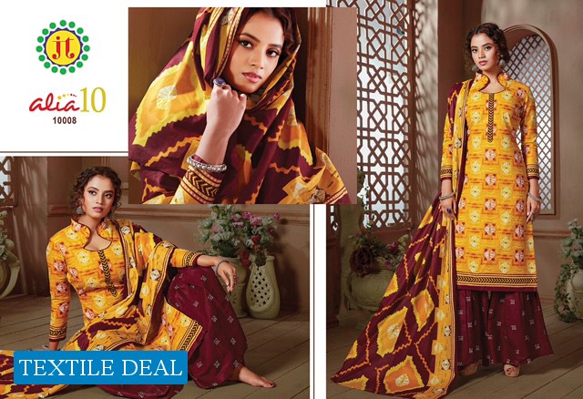 JT Alia vol-10 Wholesaler Chudidar Dress material