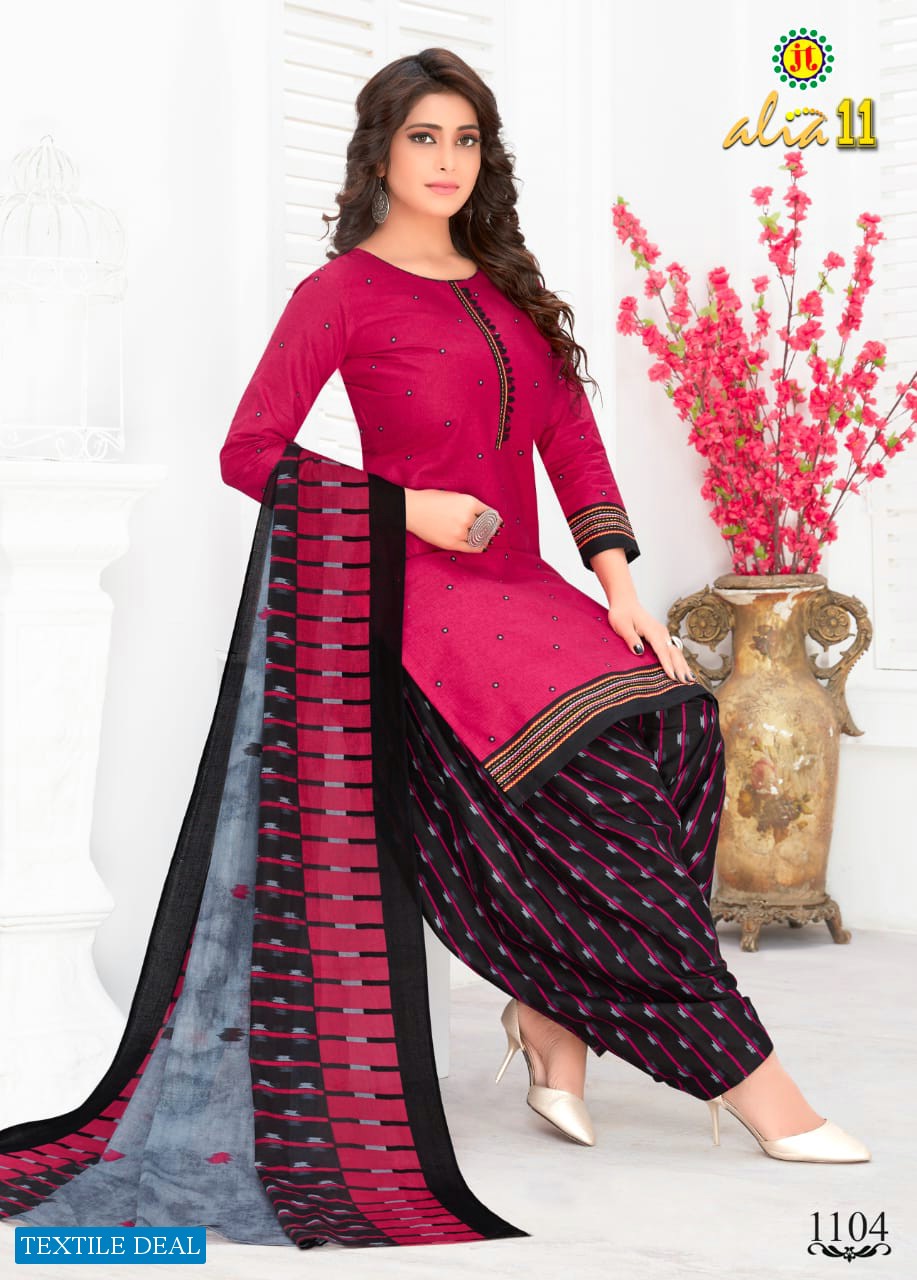 JT Alia vol-11 Wholesaler Chudidar Dress material