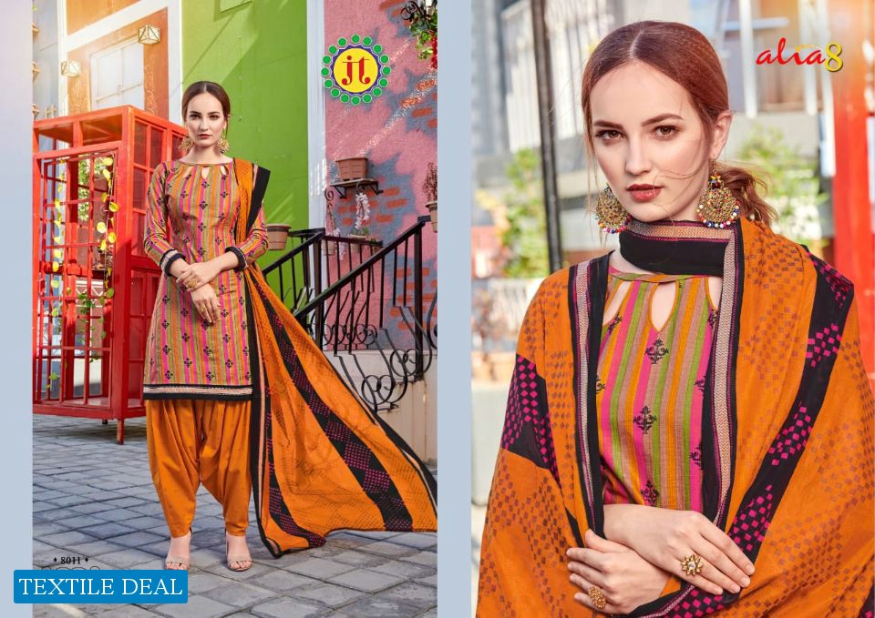 JT Alia vol-8 Wholesaler Chudidar Dress material