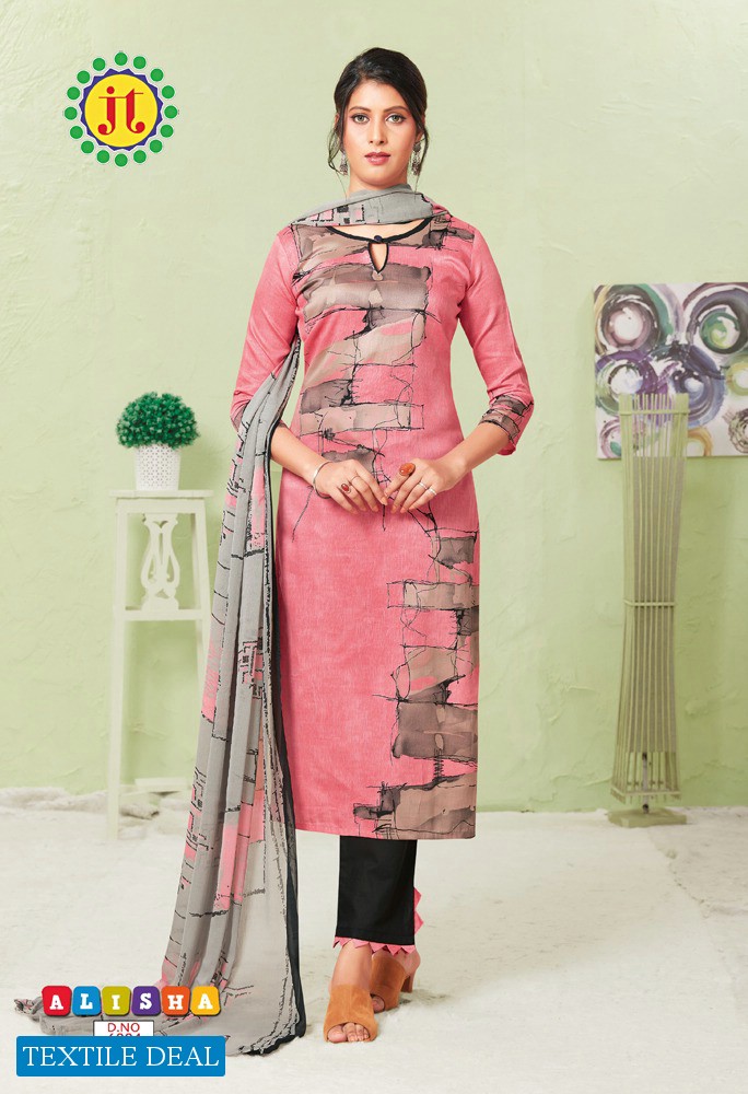 JT Alisha Karachi Vol-6 Wholesale printed Dress Material