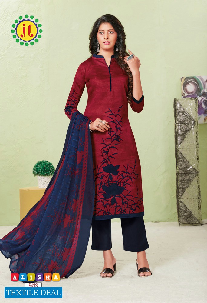 JT Alisha Karachi Vol-6 Wholesale printed Dress Material