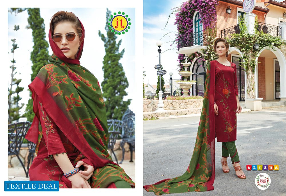 JT Alisha Vol-5 Bulk Shopping For Retailer Dress Material
