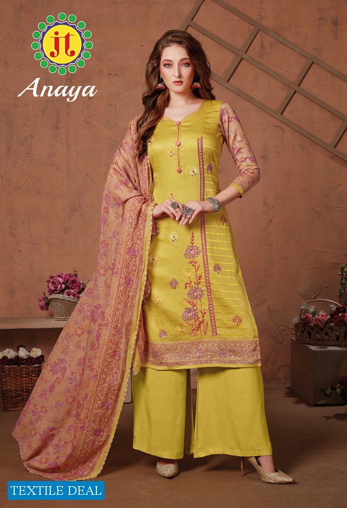 JT Anaya Vol-1 Luxury Jam Karachi Collection Wholesale Dress Material