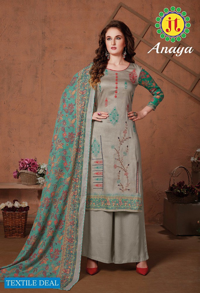 JT Anaya Vol-1 Luxury Jam Karachi Collection Wholesale Dress Material