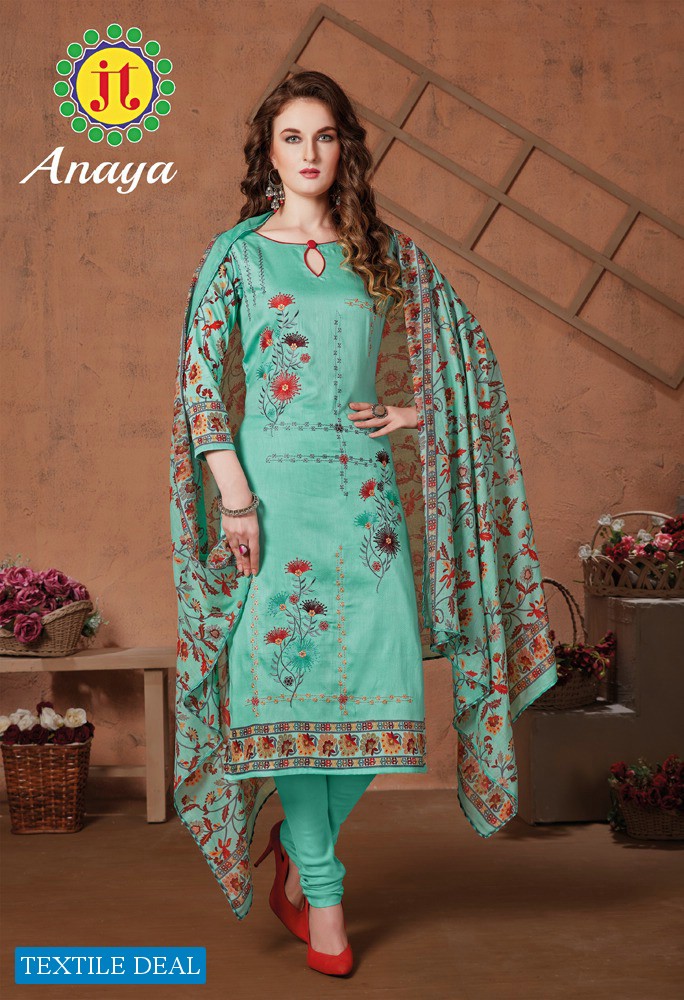 JT Anaya Vol-1 Luxury Jam Karachi Collection Wholesale Dress Material