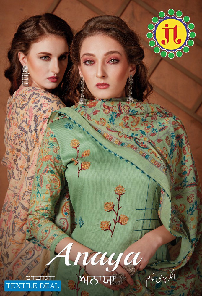 JT Anaya Vol-1 Luxury Jam Karachi Collection Wholesale Dress Material