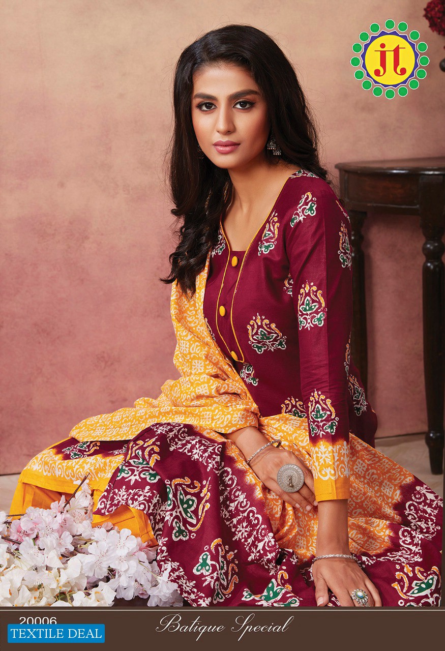 JT Batique Special Vol-20 Wholesale Printed Dress Material