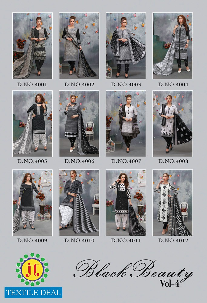 JT Black Beauty Vol-4 Wholesale Cotton Dress Material