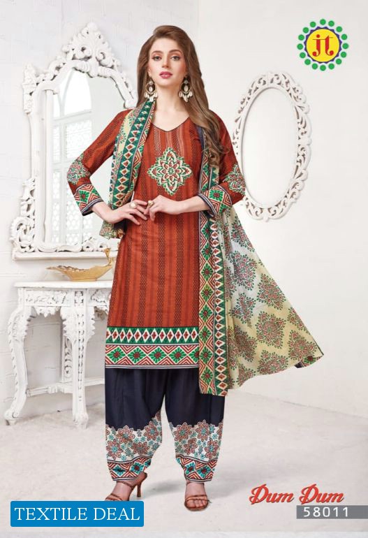 JT Dum Dum Vol-58 Wholesale Cotton Dress Material
