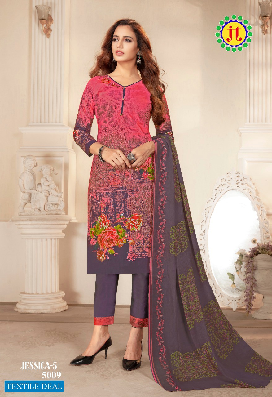 JT Jessica Vol-5 Wholesale Pure Cotton Dress Material