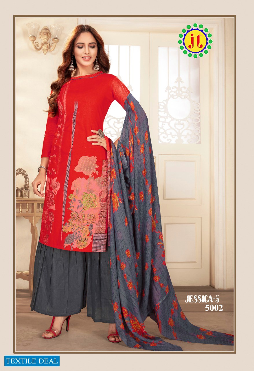 JT Jessica Vol-5 Wholesale Pure Cotton Dress Material