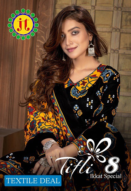JT Titli Ikat Special Vol-8 Wholesale Unstitched Dress Material