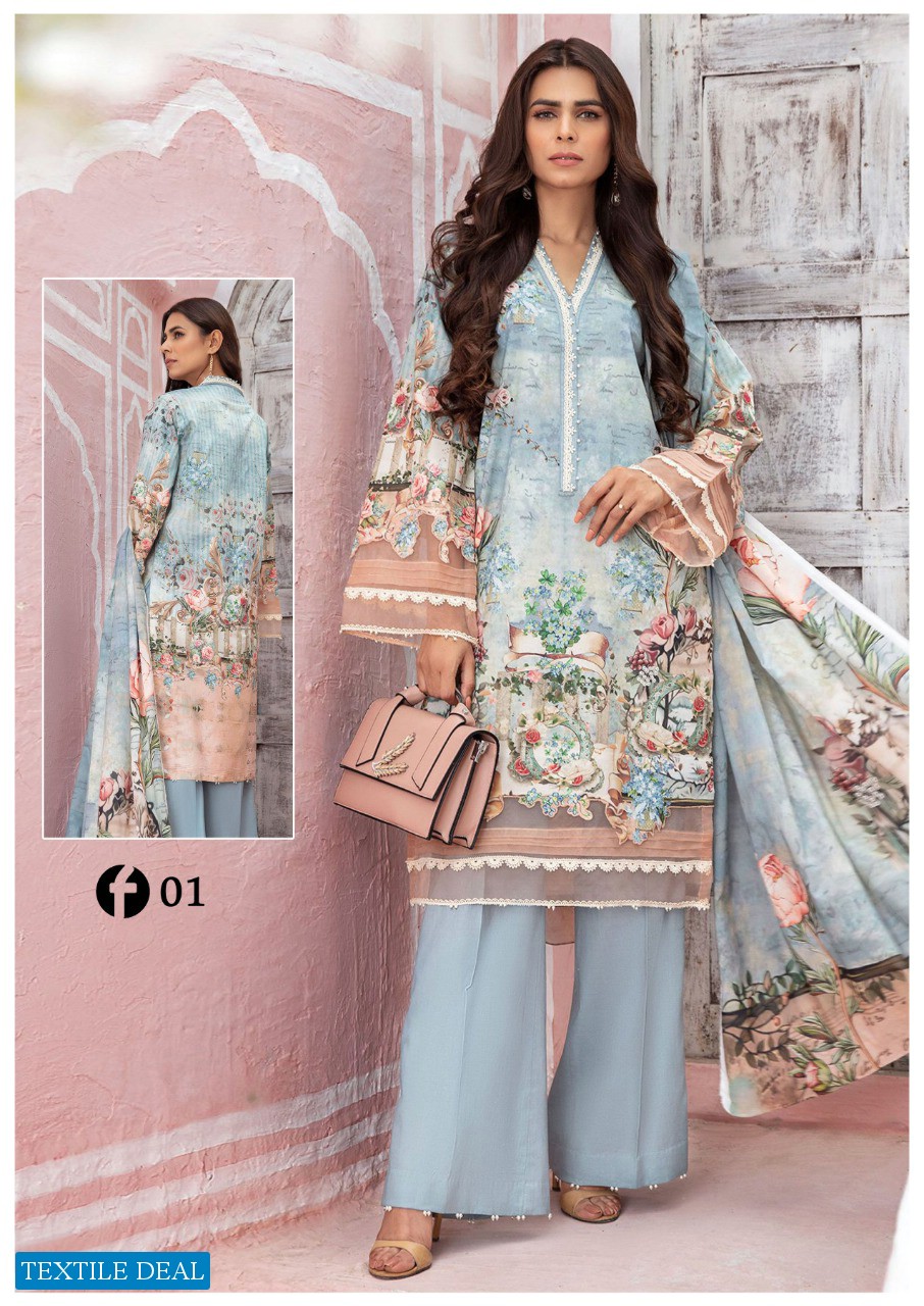 Jade Firdous Urbane Luxury lawn Collection Wholesaler In India