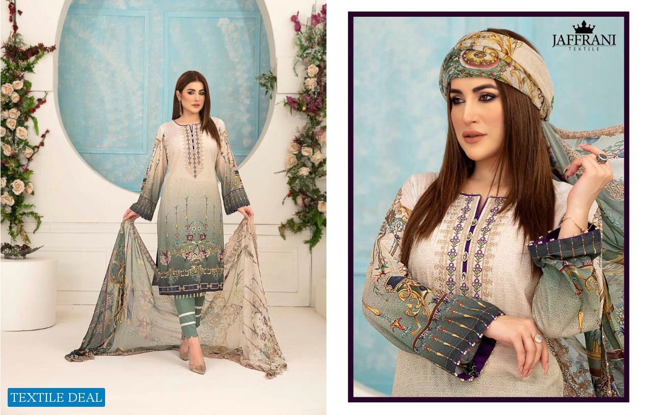 Jaffrani Asifa and Nabeel Luxury Lawn Collection Wholesale Printed Dress Material