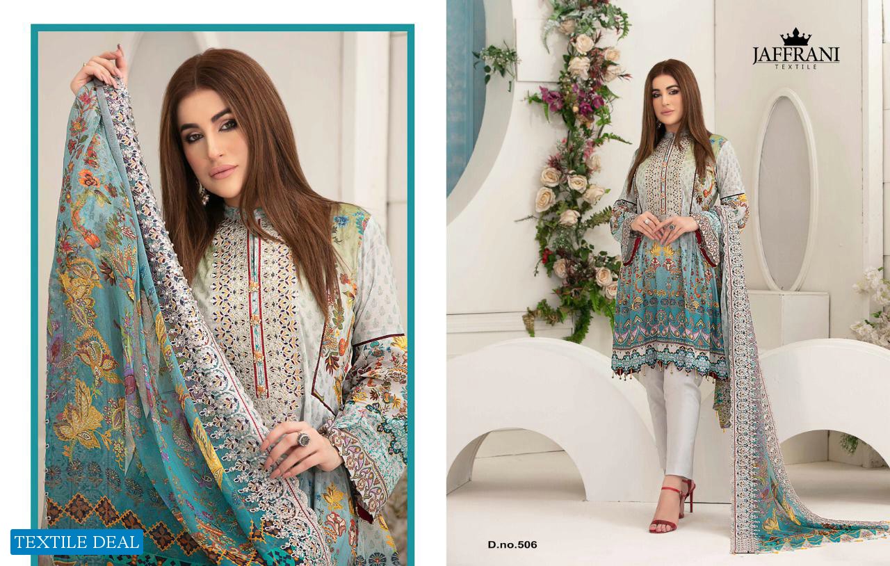 Jaffrani Asifa and Nabeel Luxury Lawn Collection Wholesale Printed Dress Material