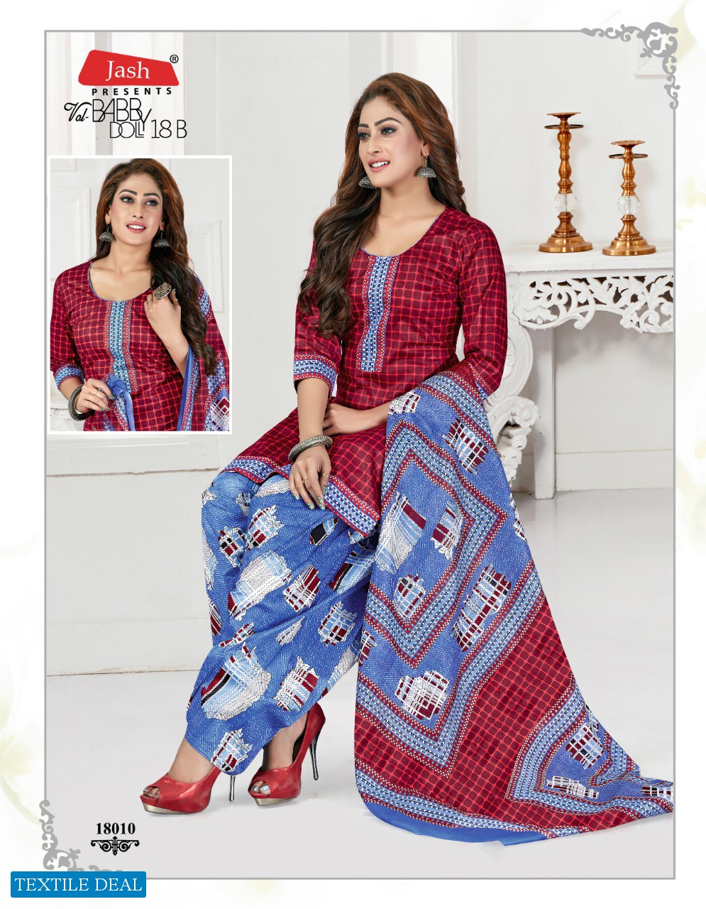 Jash Baby Doll Vol-18 B Wholesale printed Dress Material