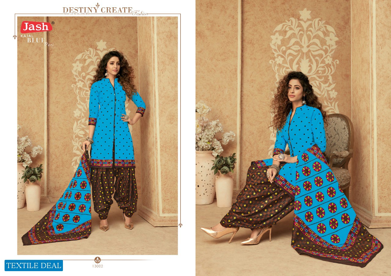 Jash Blue pari vol-13 Wholesale Designer Printed Dress Material