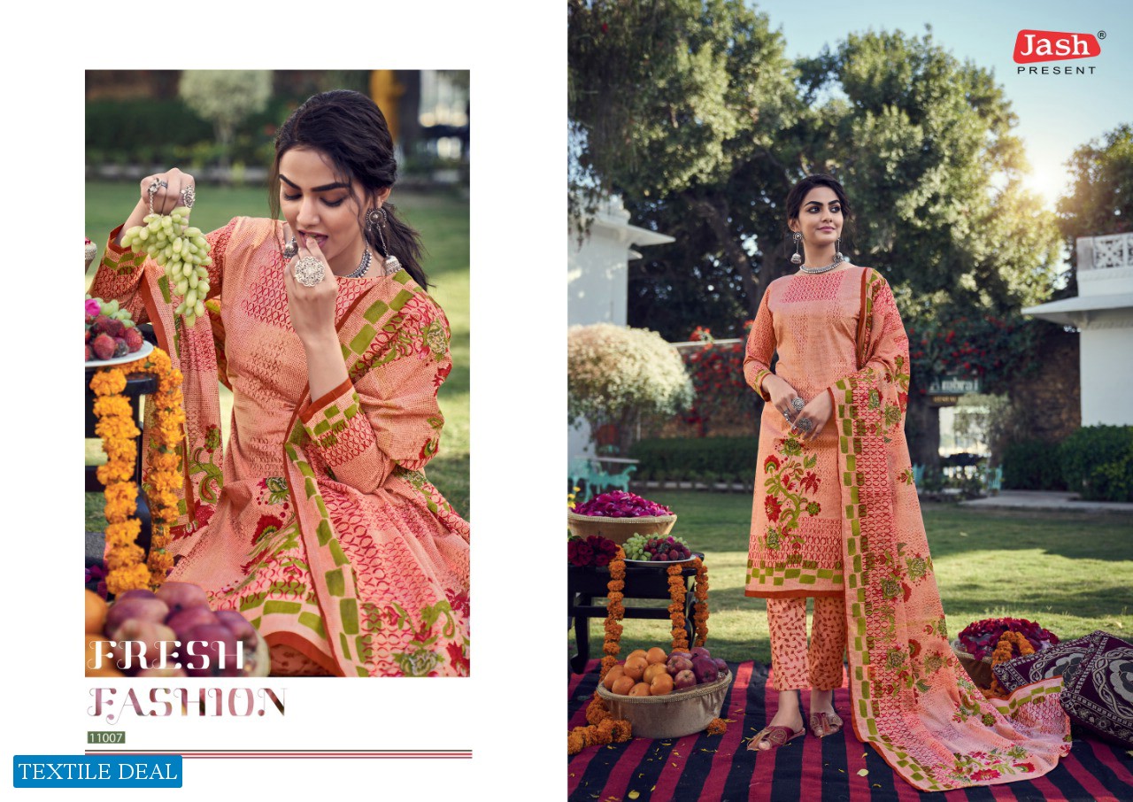 Jash Elliza Vol-11 Wholesale Krachi Print Dress Material