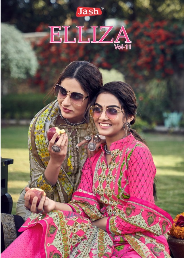 Jash Elliza Vol-11 Wholesale Krachi Print Dress Material