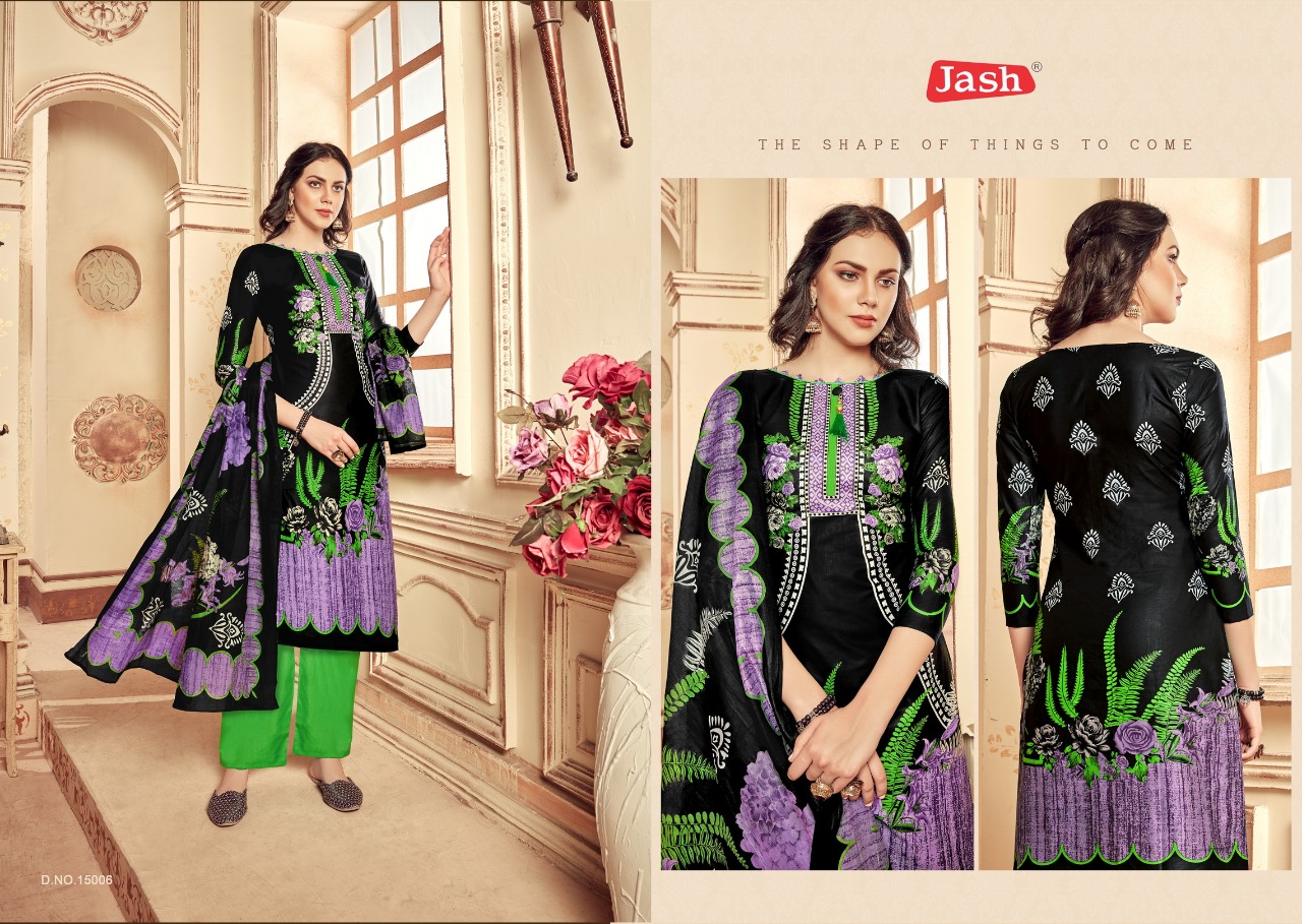 Jash Kusum vol-15 Wholesale Printed Dress Material