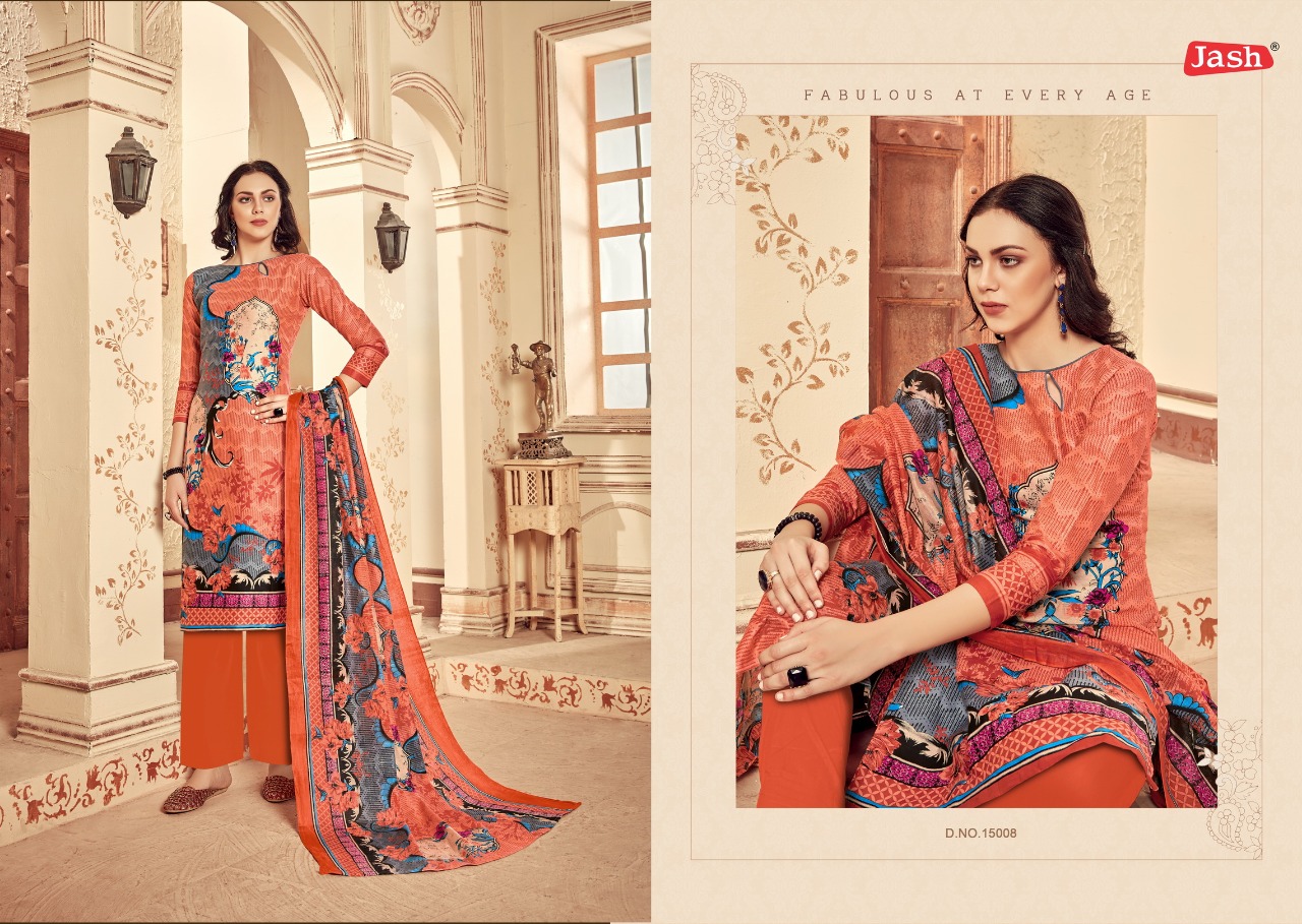 Jash Kusum vol-15 Wholesale Printed Dress Material