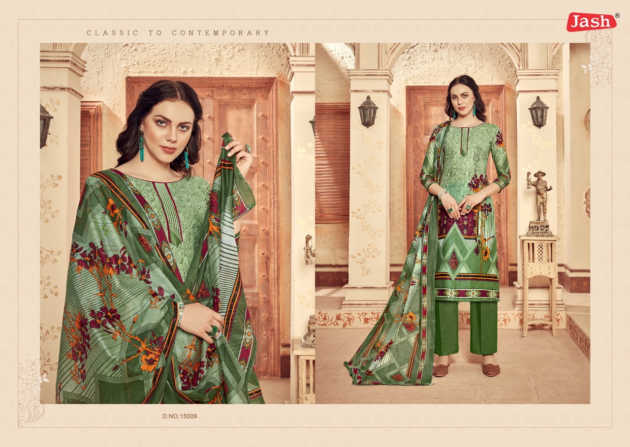 Jash Kusum vol-15 Wholesale Printed Dress Material