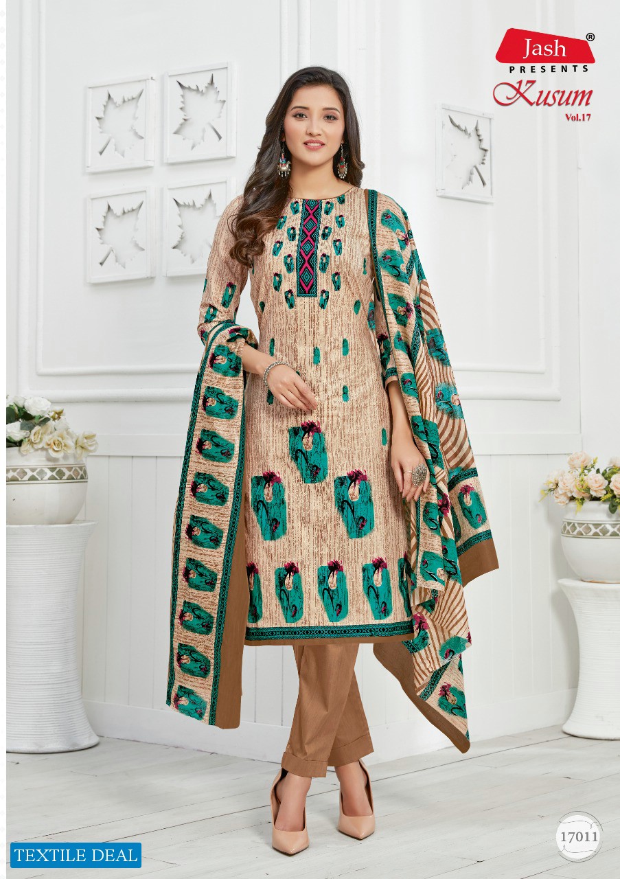 Jash Kusum vol-17 Wholesale Printed Dress Material
