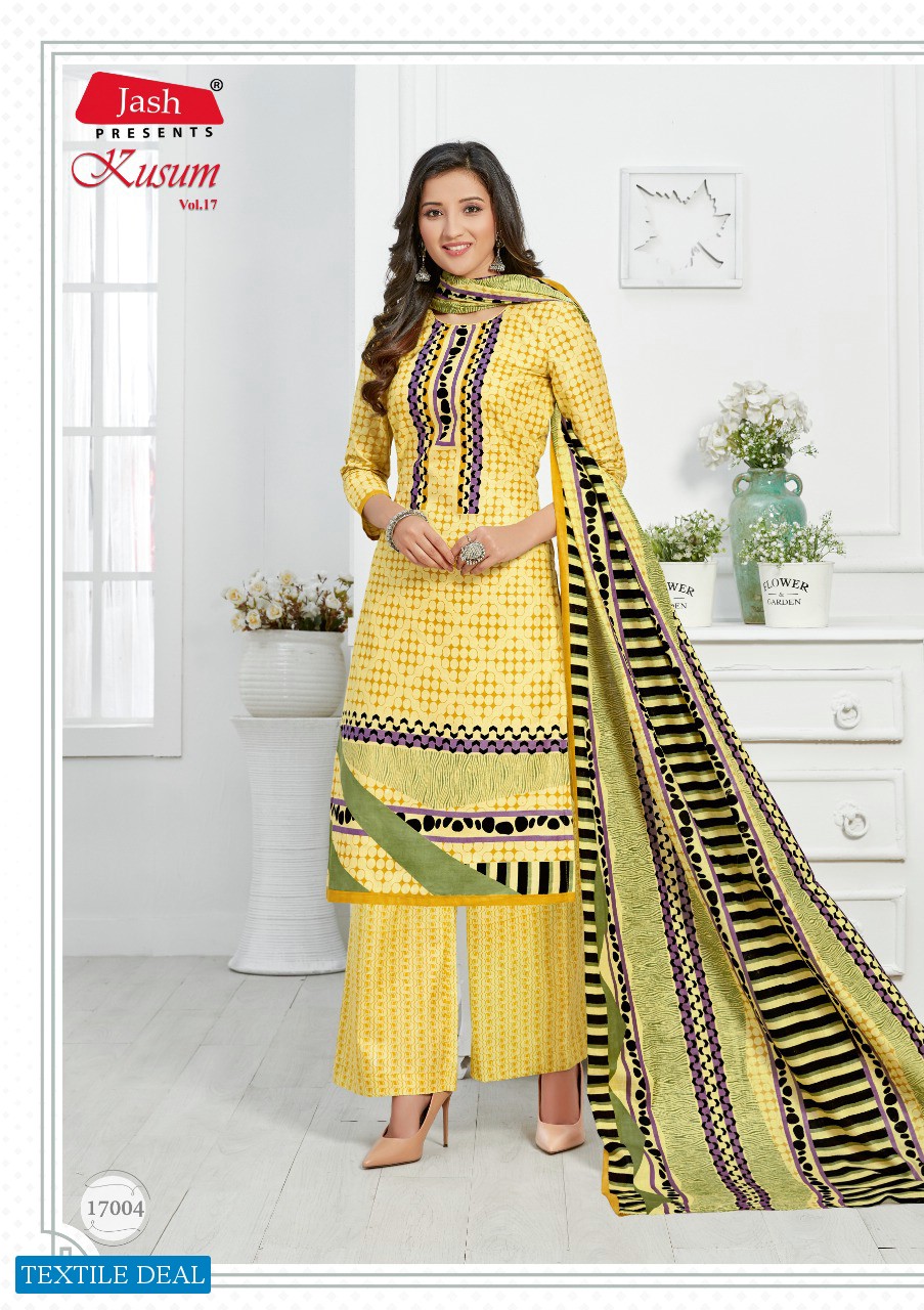 Jash Kusum vol-17 Wholesale Printed Dress Material