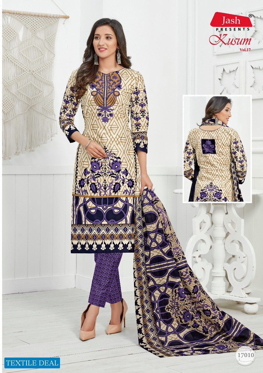 Jash Kusum vol-17 Wholesale Printed Dress Material