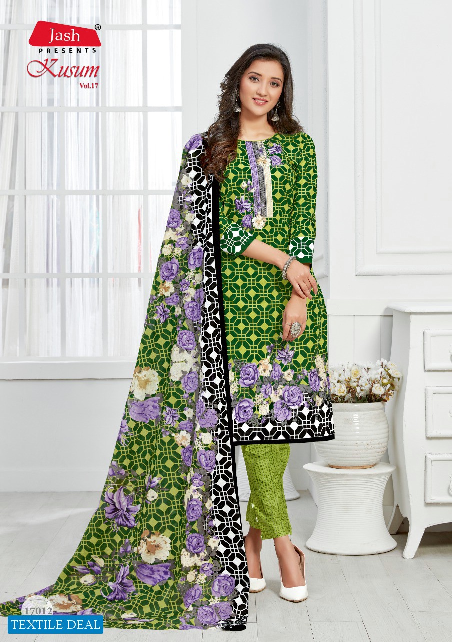 Jash Kusum vol-17 Wholesale Printed Dress Material
