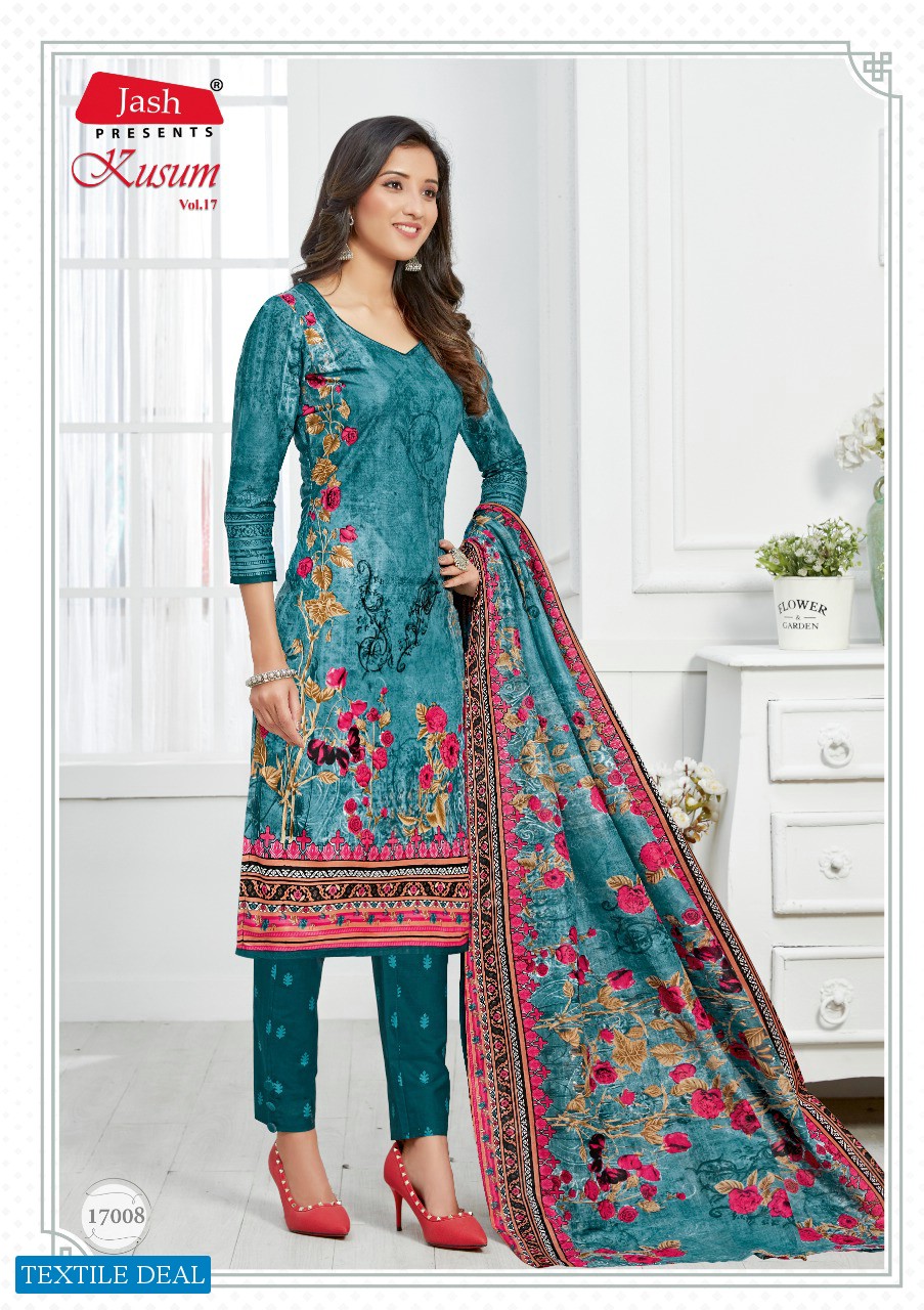 Jash Kusum vol-17 Wholesale Printed Dress Material