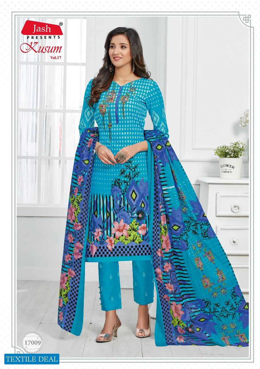 Jash Kusum vol-17 Wholesale Printed Dress Material