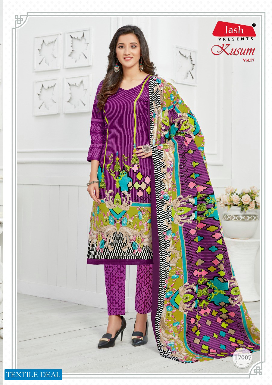 Jash Kusum vol-17 Wholesale Printed Dress Material